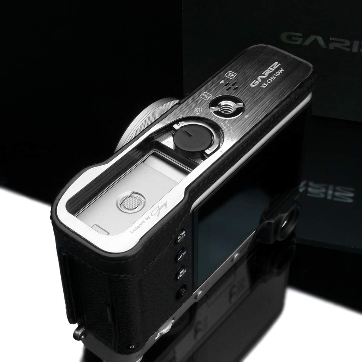 Black Genuine Leather Half Case U98161