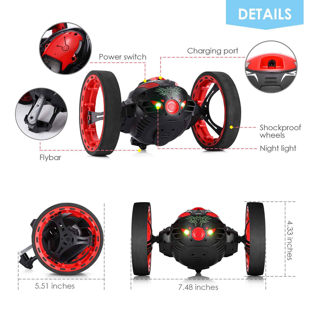2.4GHz Wireless Remote Control Bounce Car (Black) A893