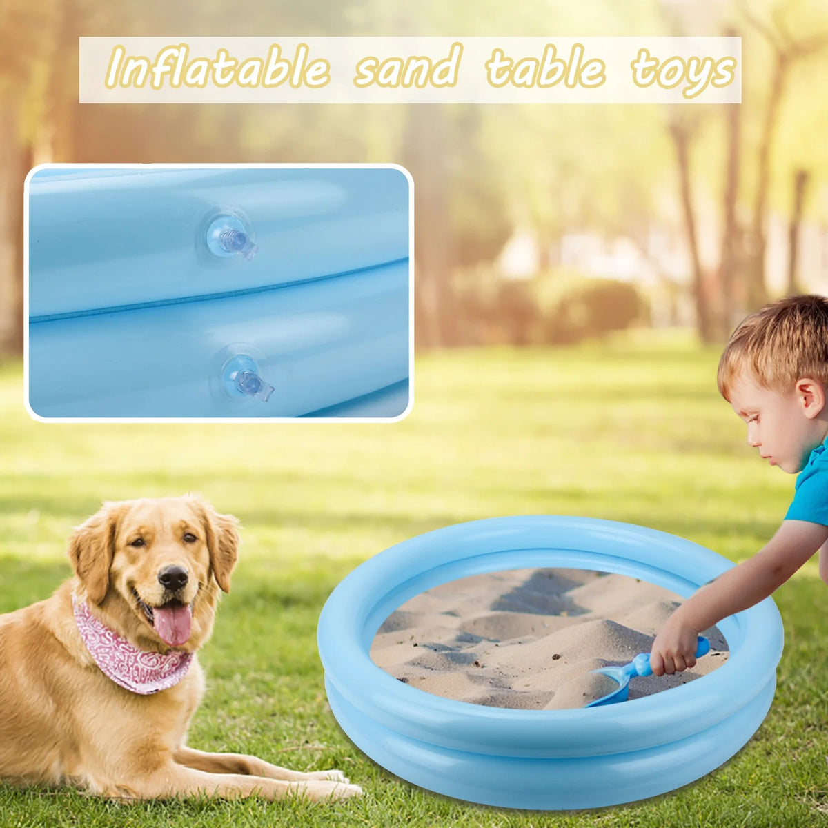 Portable PVC Inflatable Sandbox Tray Table Toys W1301