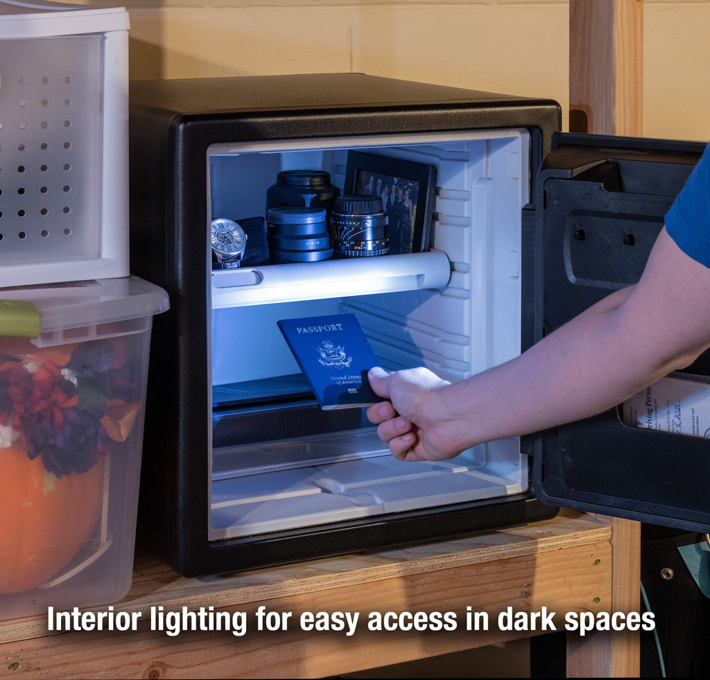 Fire-Resistant and Water-Resistant Safe with Fingerprint Biometric Lock, 1.23 Cu. ft. R861782