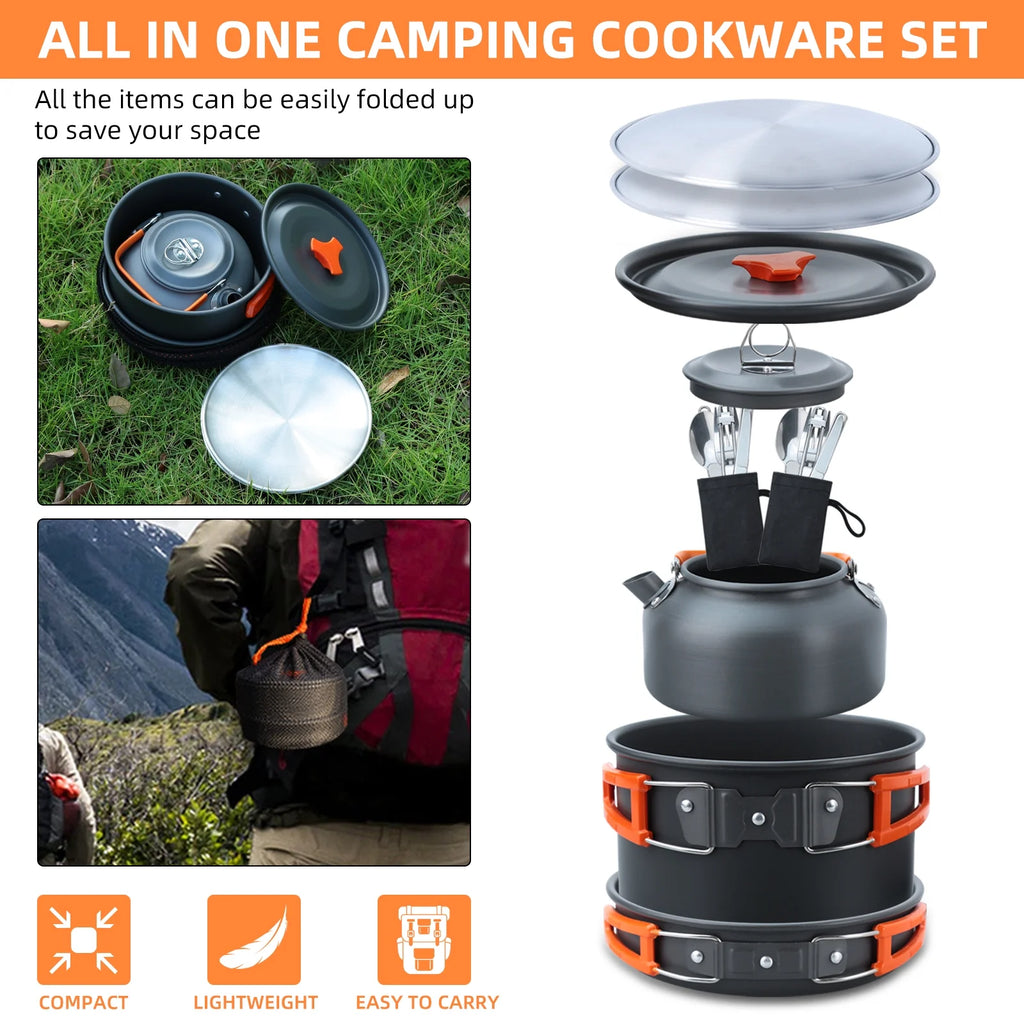 16pcs Camping Cookware Set I32693