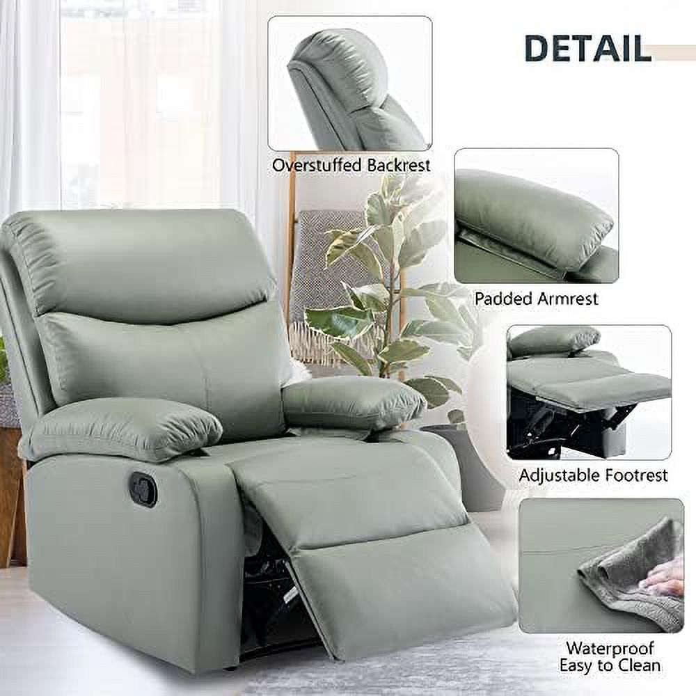 Cerulean Blue Manual Recliner Single Sofa M709029