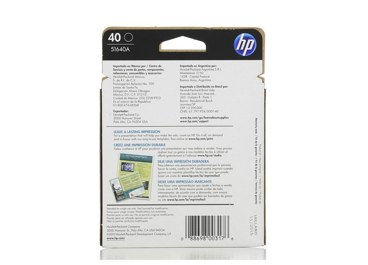 40 Black Ink Cartridge G800