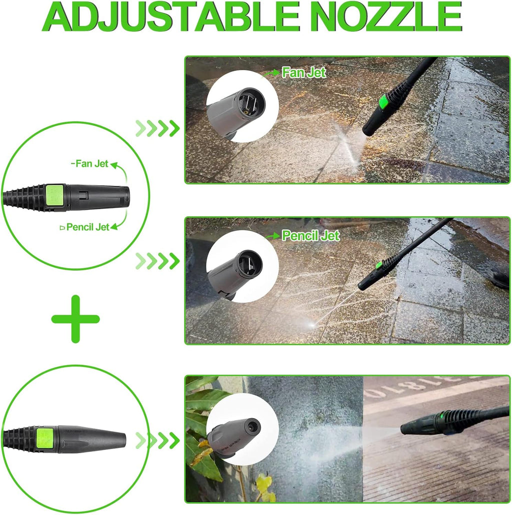 Electric Power Washer 3000 PSI 2.2 GPM with Adjustable Spray Nozzle Foam Cannon M233