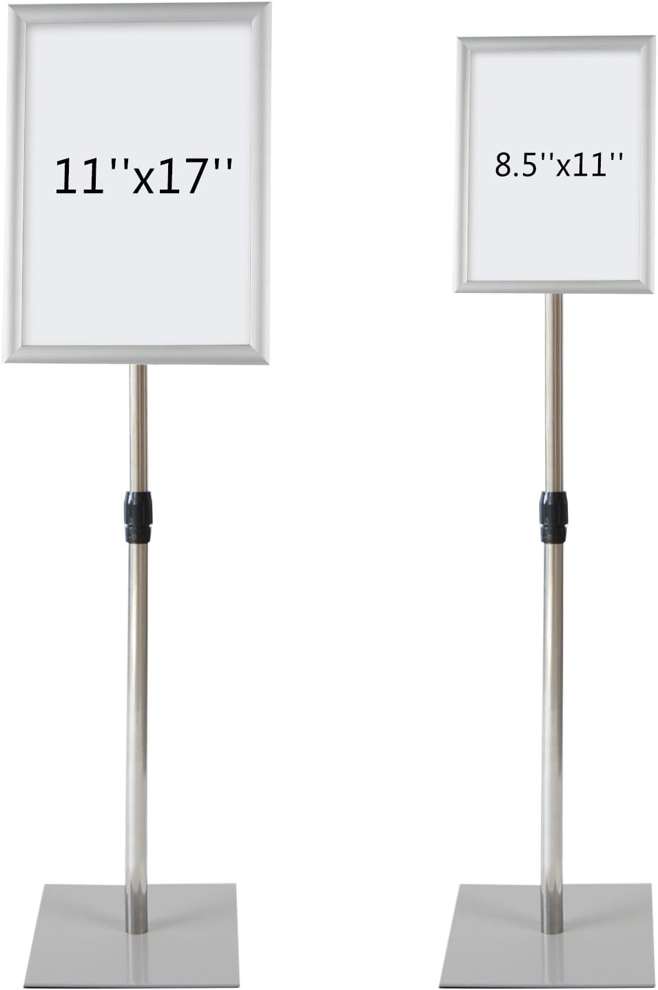 Adjustable Heavy Duty Pedestal Poster Stand with Square Steel Base U751