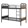 Black Twin Metal Loft Bed Y40489