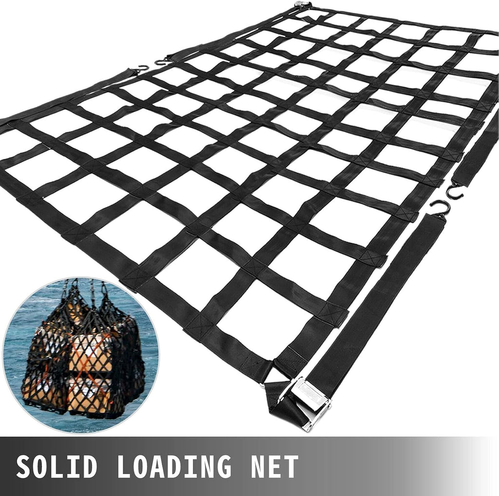 6.8'x 4.1' Heavy Duty Truck Bed Cargo Net with S-Hooks, 1100LBS, Pack of 2 C903
