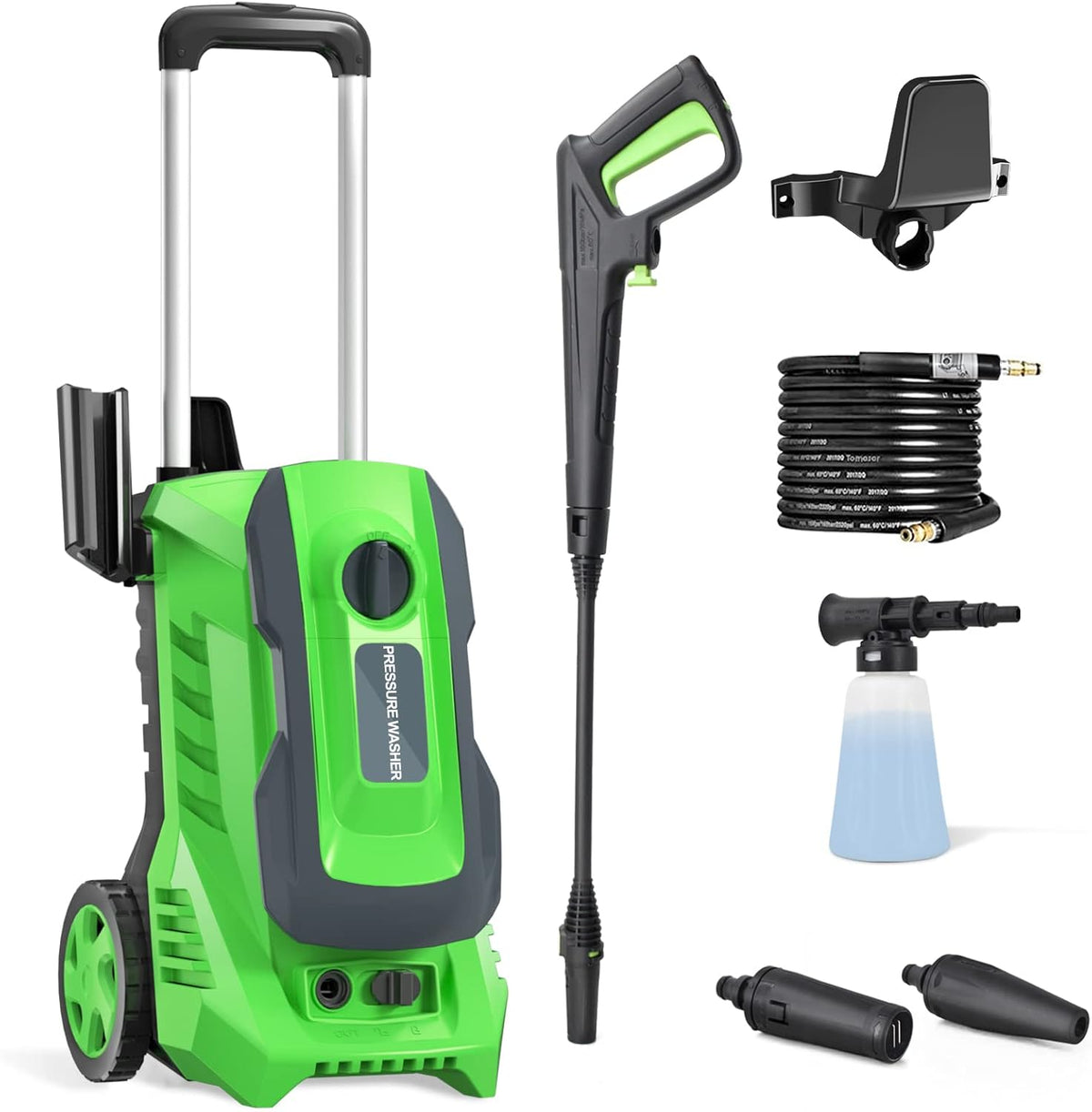 Electric Power Washer 3000 PSI 2.2 GPM with Adjustable Spray Nozzle Foam Cannon M233