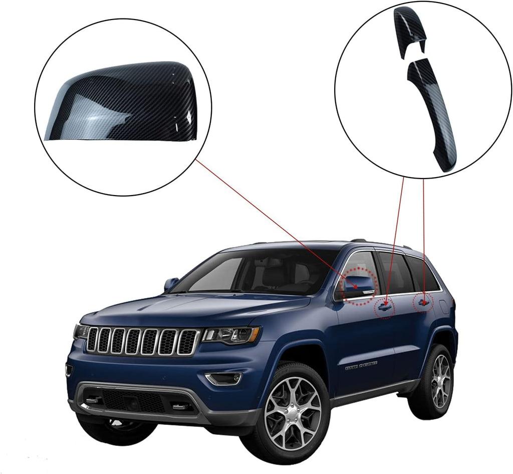 ABS Carbon Fiber Mirror Covers and Door Handle Covers D1563