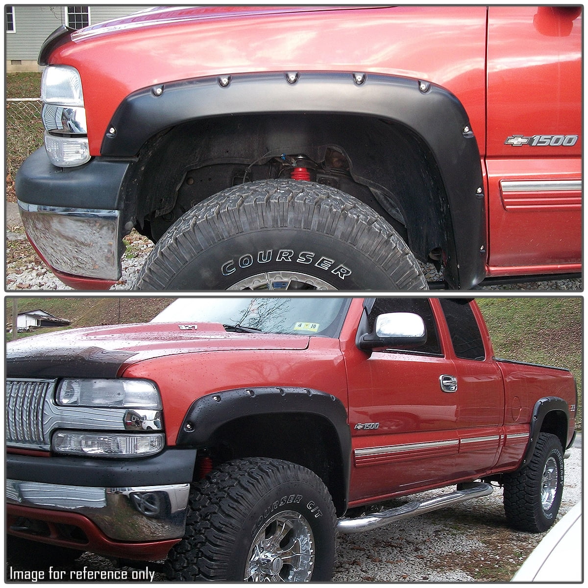 Pocket-Rivet Fender Wheel Flares for Chevy Silverado Fleetside Long Bed M711