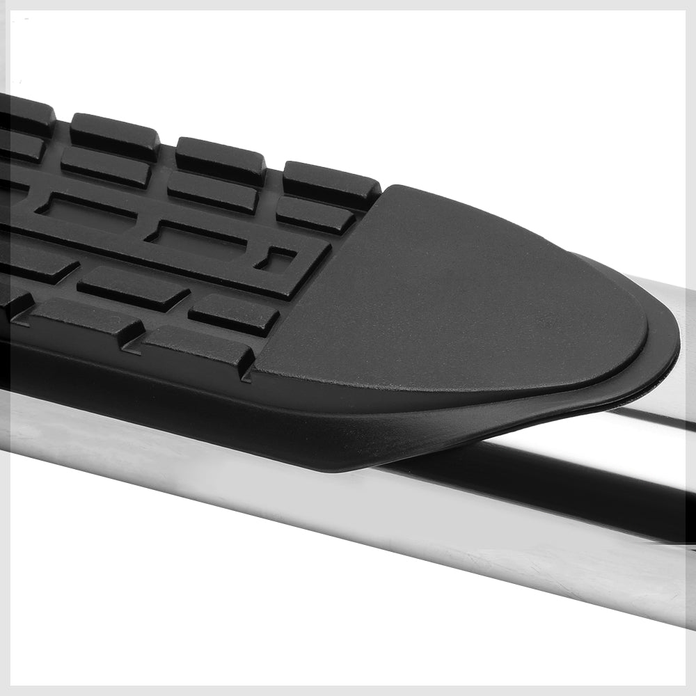 Chrome 4" Oval Curved Side Step Nerf Bar U690