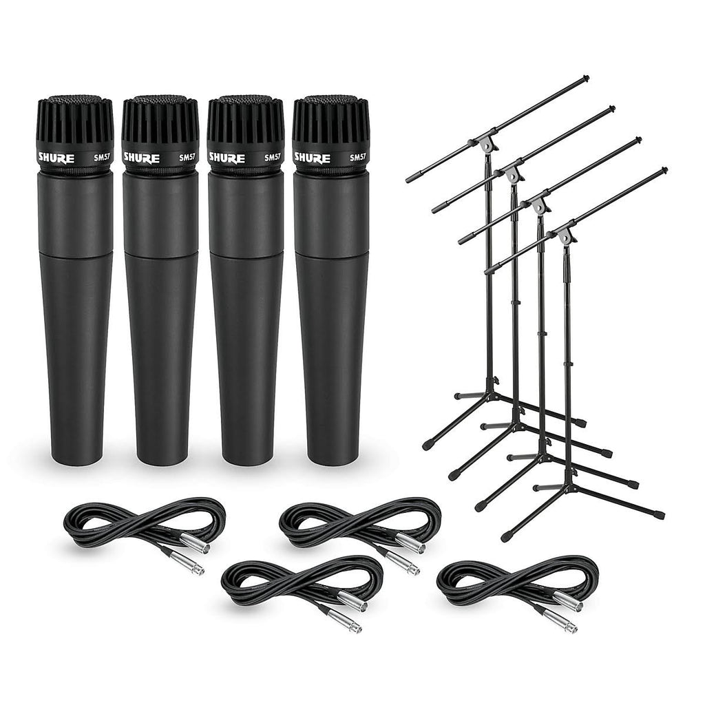 SM57 Mic Four Pack with Cables & Stands S27904