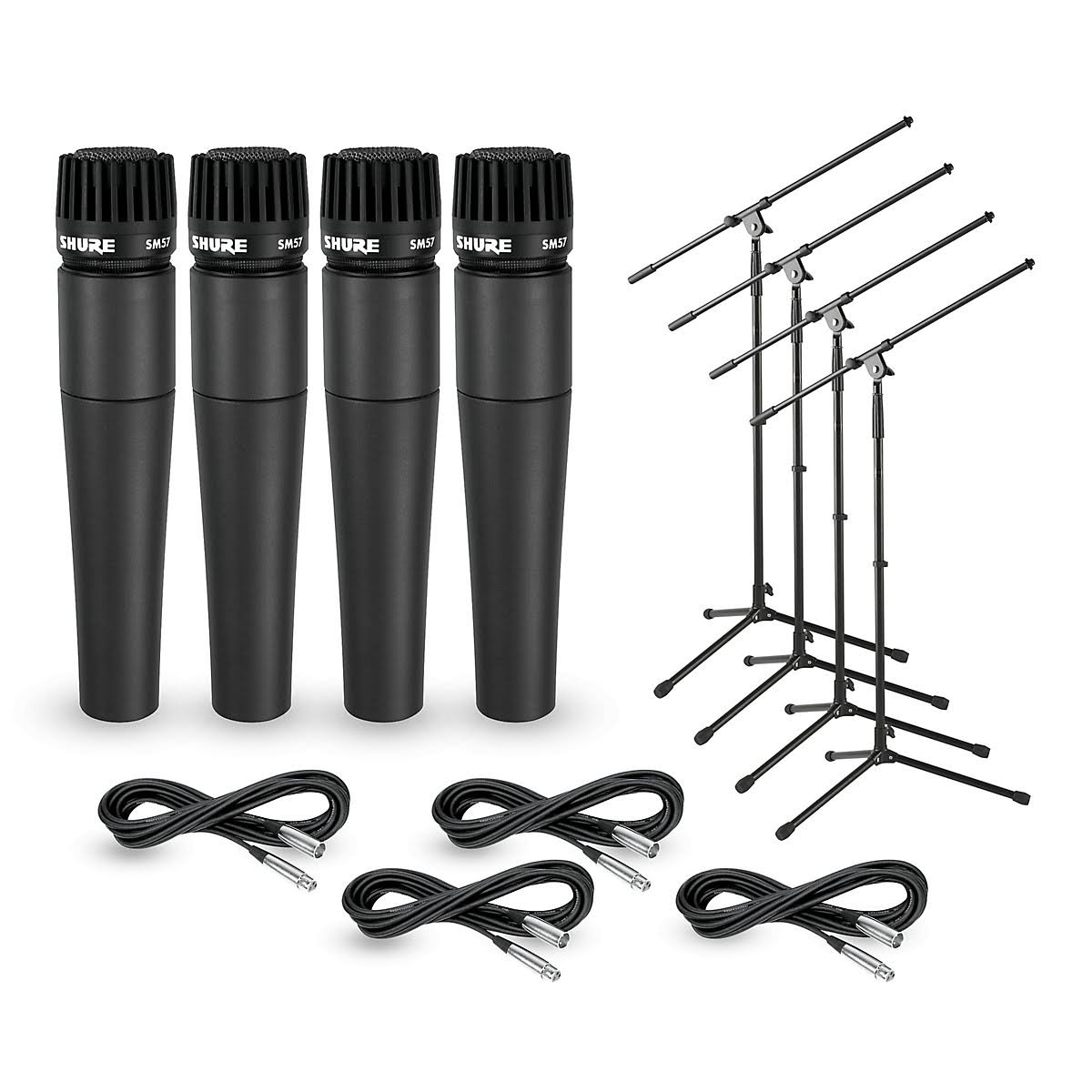 SM57 Mic Four Pack with Cables & Stands S27904