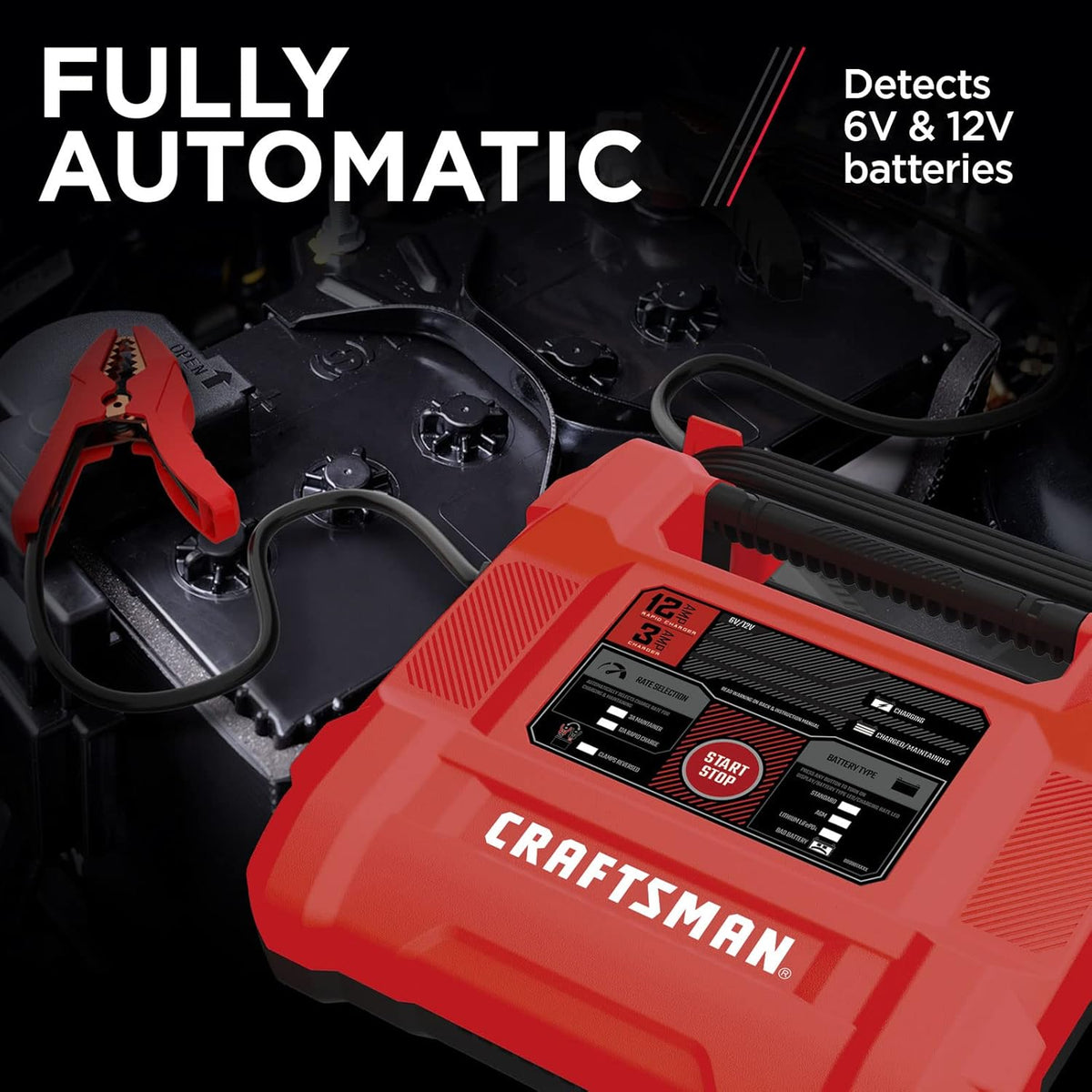 12A Automotive Battery Charger Red Pack of 2 D865643