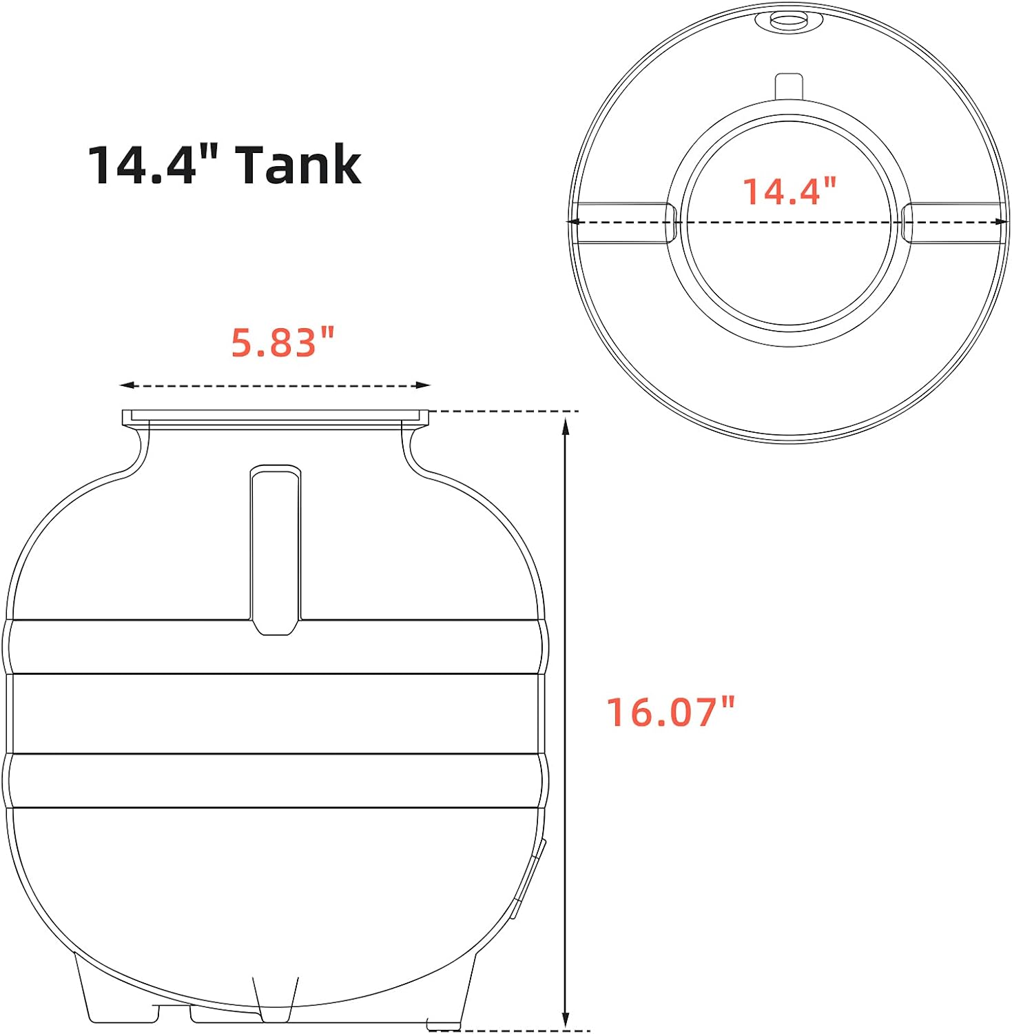14.4" Sand Filter with 1/2HP Prefilter Pump System, 7-Way Valve U756705