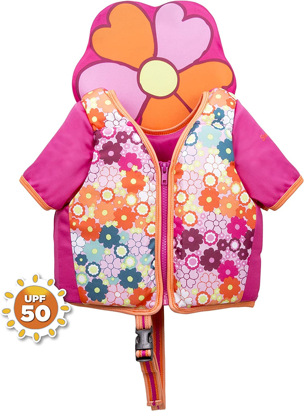 Pink Swim Trainer Vest with Buoyancy Collar & Sleeves, Small, Up to 33 lbs. Y202
