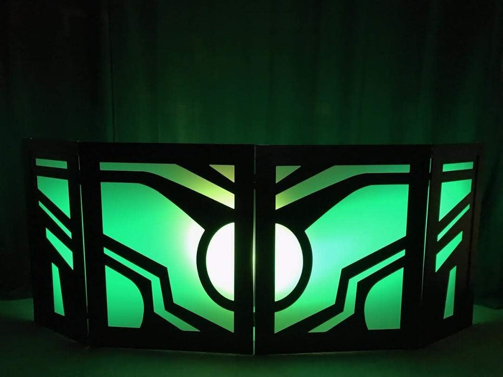 DJ Facade 4 Panels Black Frame with Fabric W914