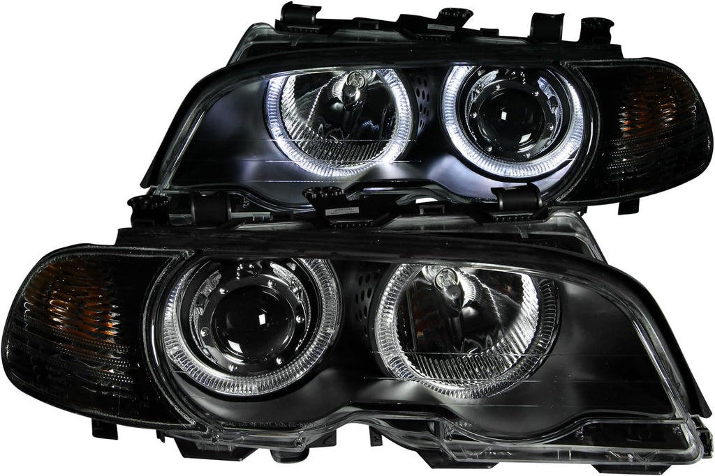 PROJECTOR HEADLIGHTS BLACK CLEAR HALO CORNER LIGHTS G167962