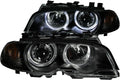 PROJECTOR HEADLIGHTS BLACK CLEAR HALO CORNER LIGHTS G167962