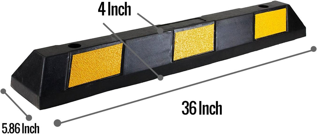 Rubber Curb Parking Block, 36 Inch, Pack of 2 Y100