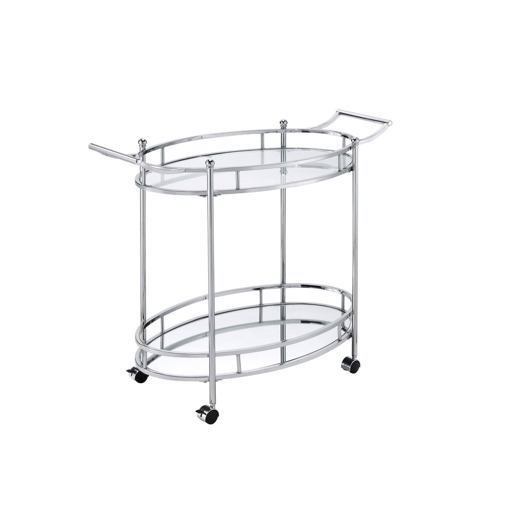 Clear Glass Serving Cart J472