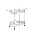 Clear Glass Serving Cart J472
