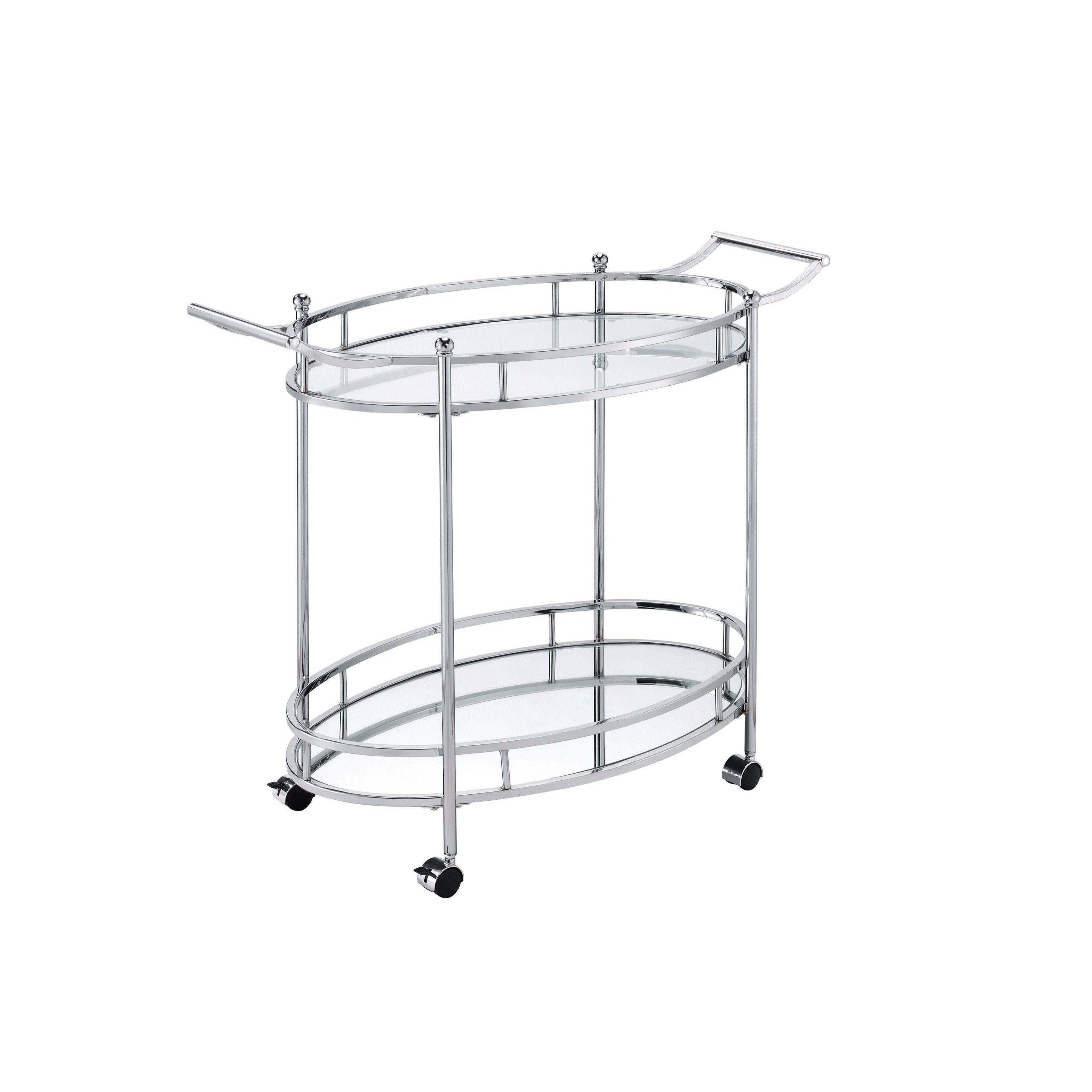 Clear Glass Serving Cart J472
