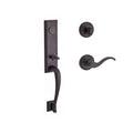Full Dummy Del Mar Handleset Right Hand Curve Lever and Traditional Round Rose Venetian Bronze Finish B14611