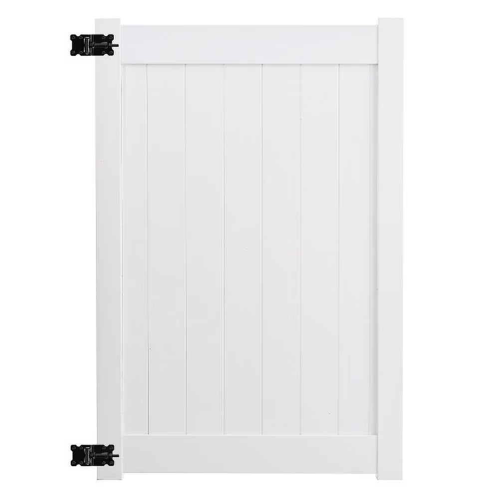 White Vinyl Privacy Fence Gate 4Ft Q6447