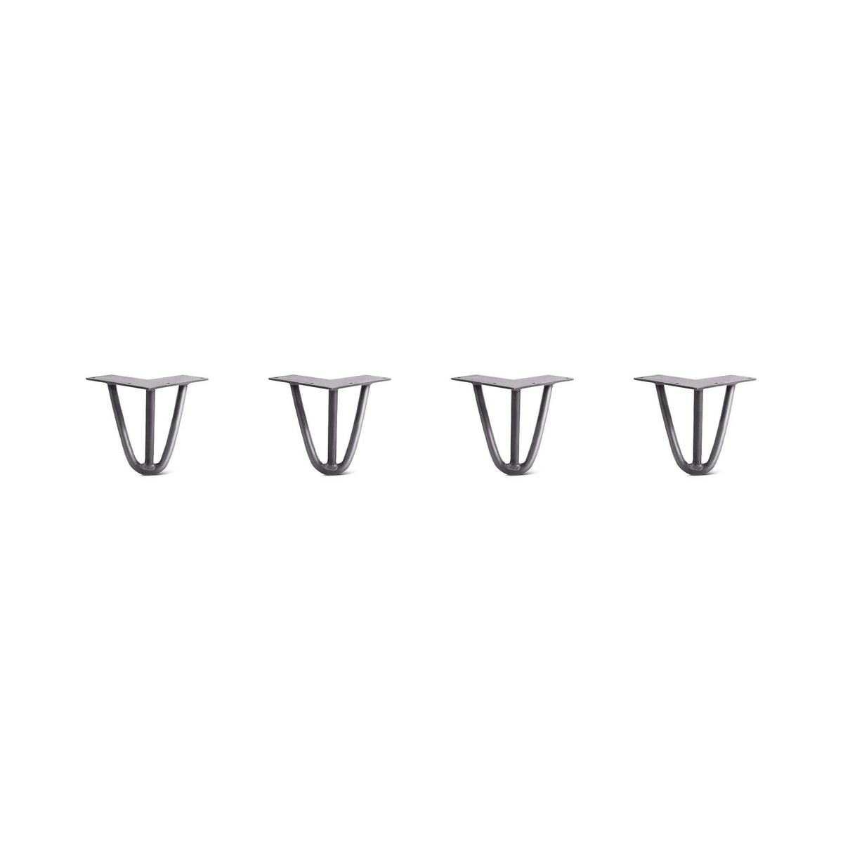 Hairpin Legs Set of 4, Raw Steel Z965