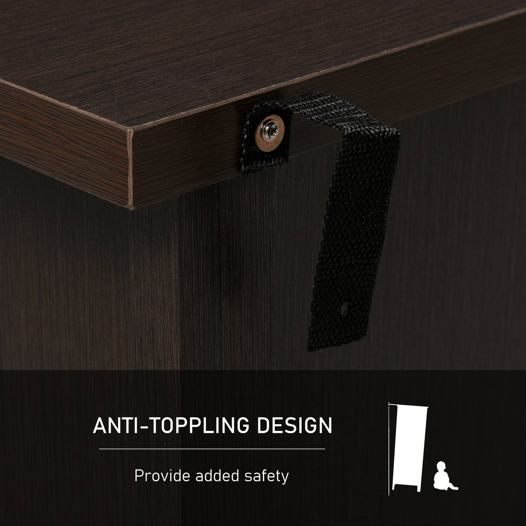 Brown Wooden 2-Drawer File Cabinet G483