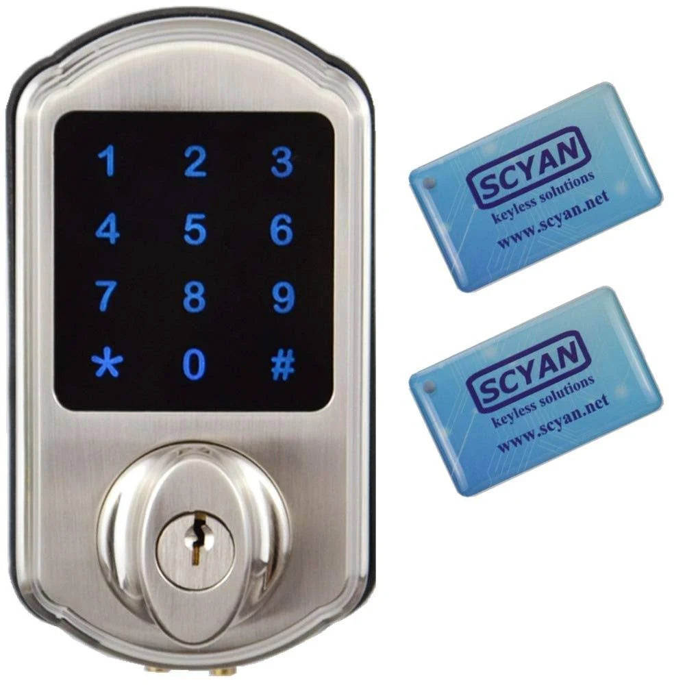 Touchscreen Keypad Deadbolt with Key Fob Access Q733