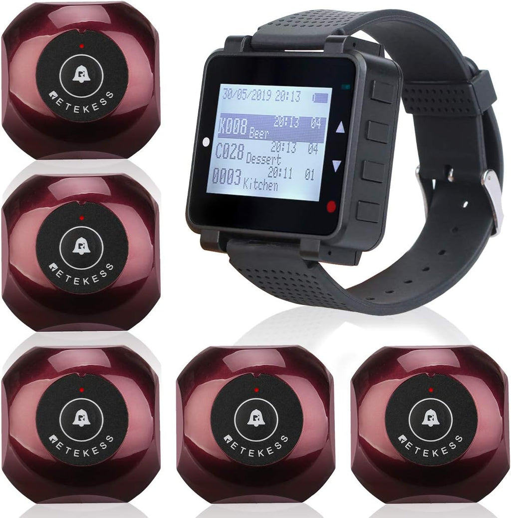 5 1-Key Call Button Caregiver Pager System E3100