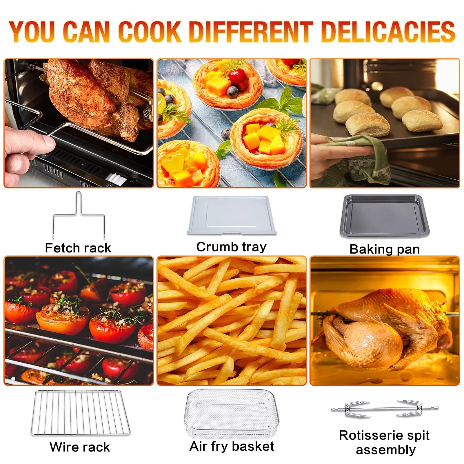 Stainless Steel 24QT 6 Slice Convection Toaster Oven J14963