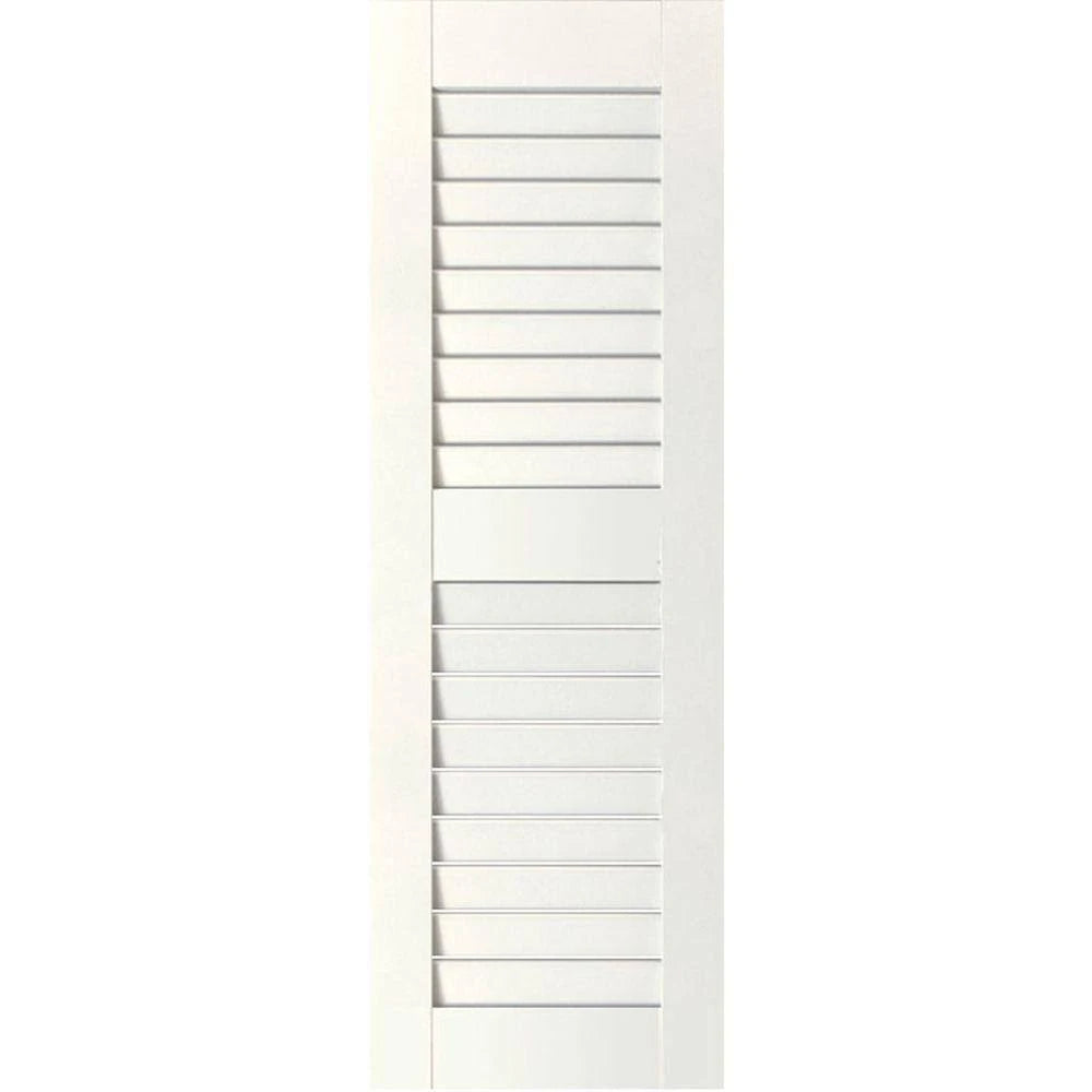 18 in. x 36 in. Primed Louvered Shutters Pair B24707