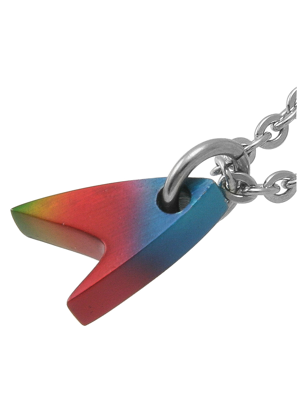 Titanium Rainbow Pendant Necklace B1581