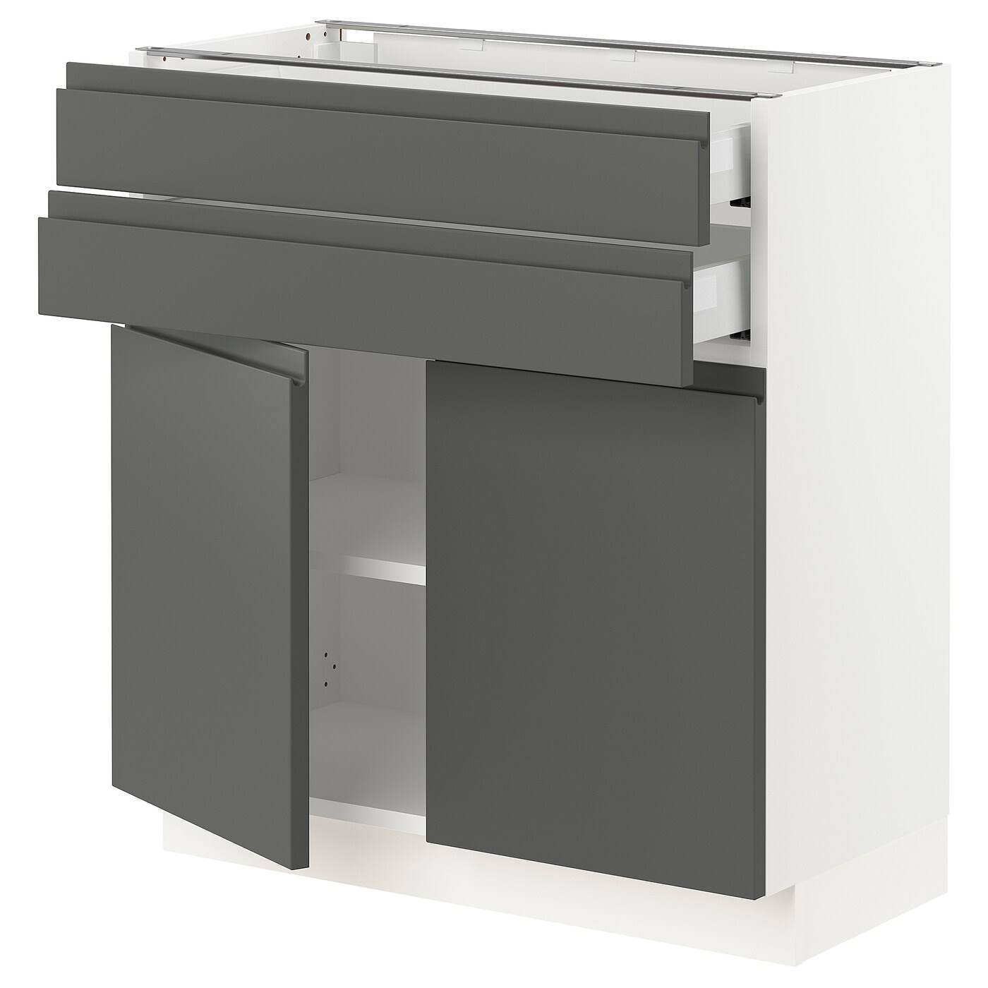 White 2 Door 2 Drawer Base Cabinet L897742