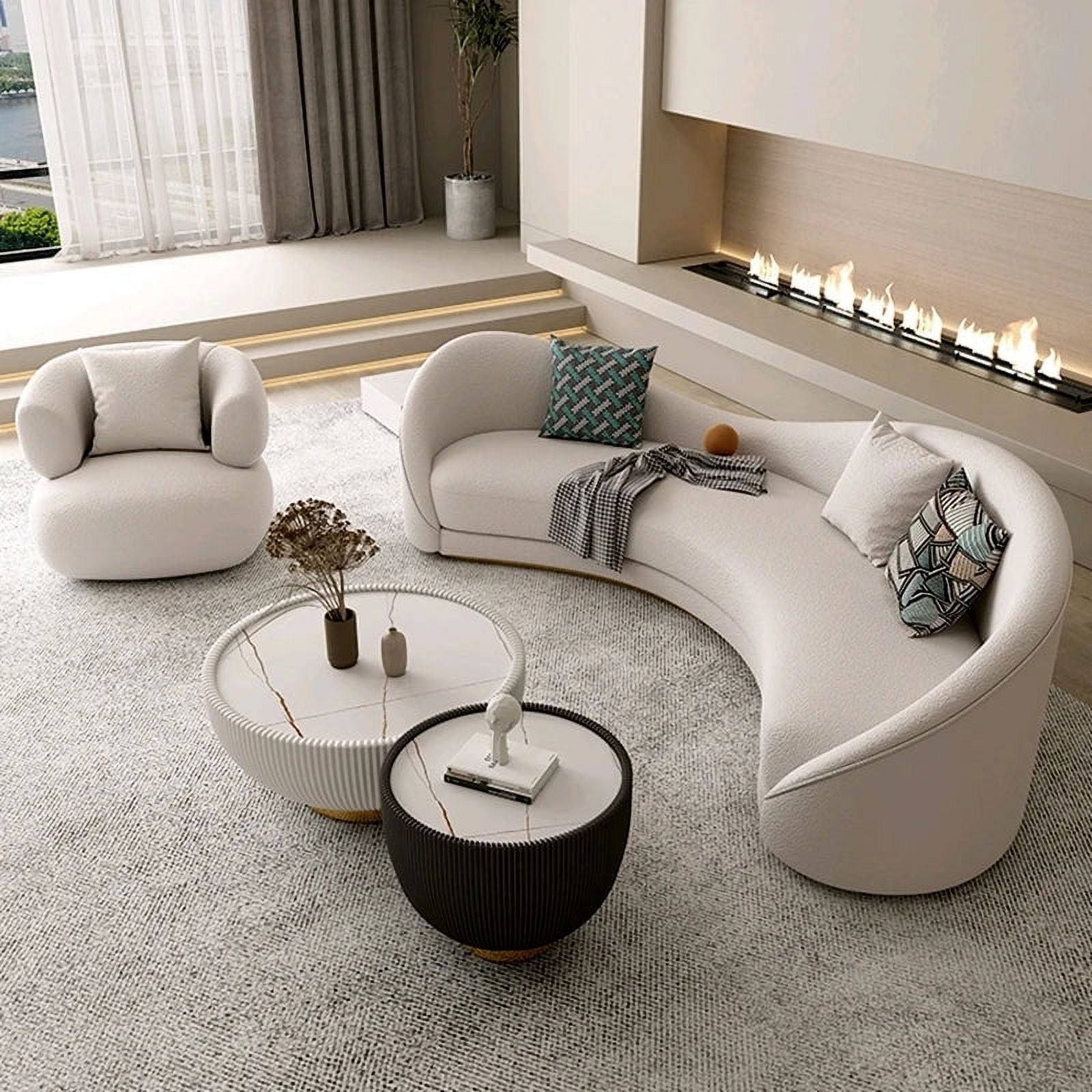White European Minimalist Arm Sofa I107178