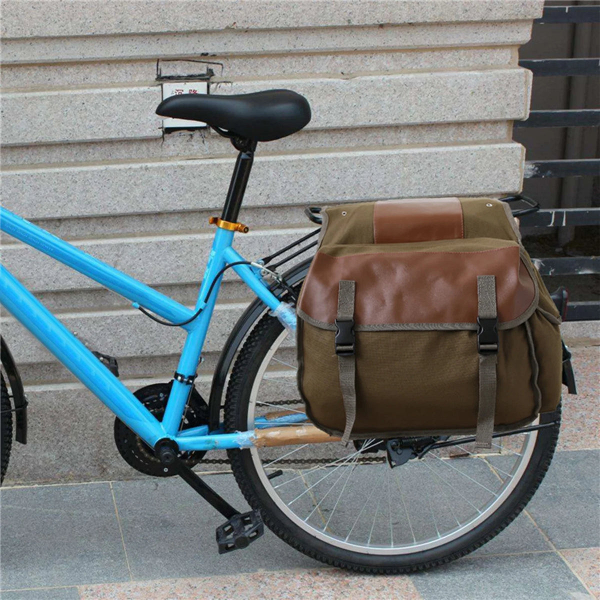 Canvas Waterproof Motorbike Saddle Bag N515