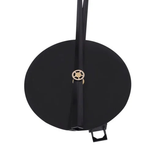 Black Wall Clock Pendulum Silent Quartz Movement Y435