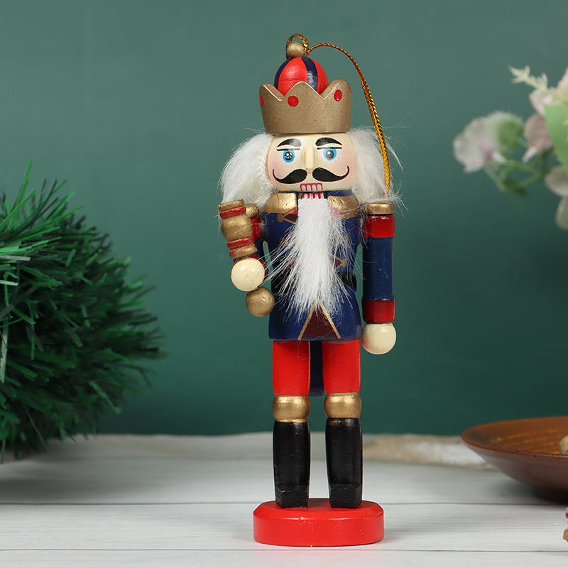 12cm Wooden Nutcracker Soldier Christmas Decoration W939