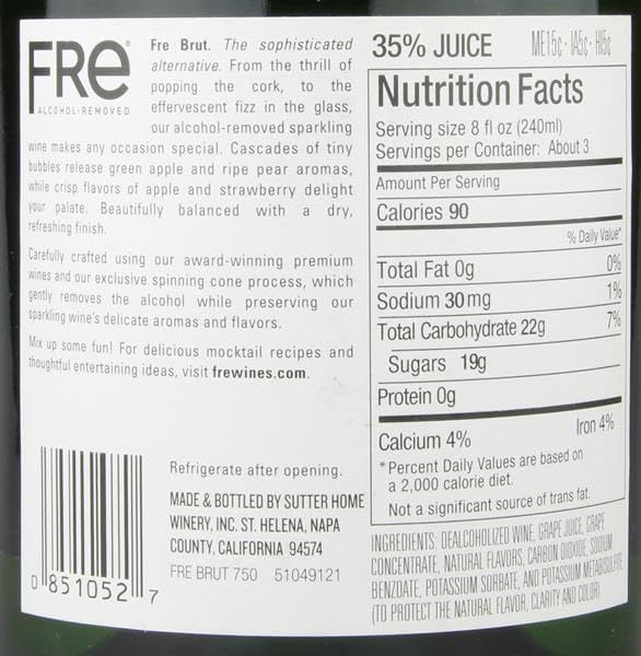 Non-Alcoholic Sparkling Brut Champagne 2-Pack 750ML N662200