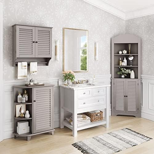Taupe Tall Corner Cabinet T74636
