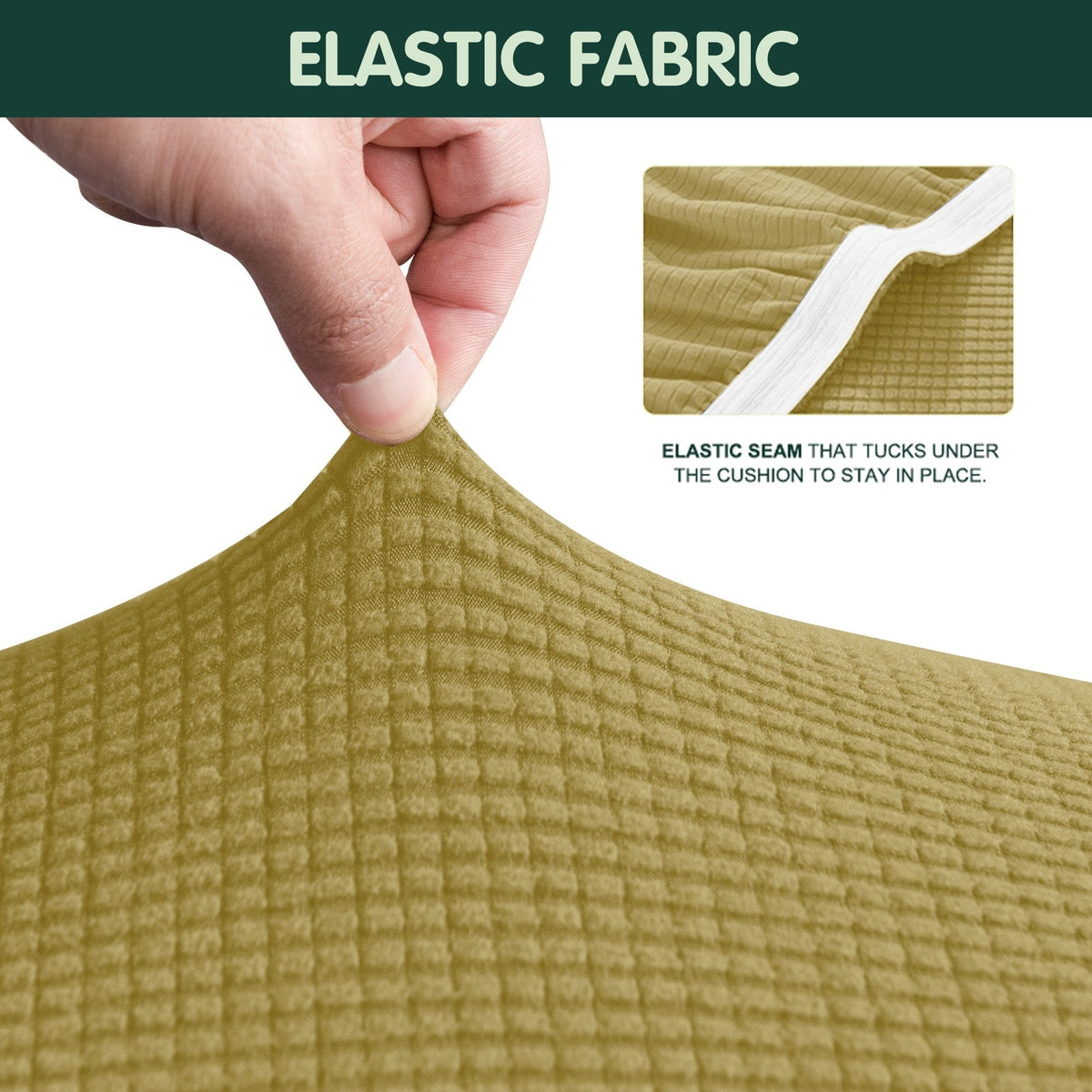 Dark Cyan Stretch Sofa Cover O565084