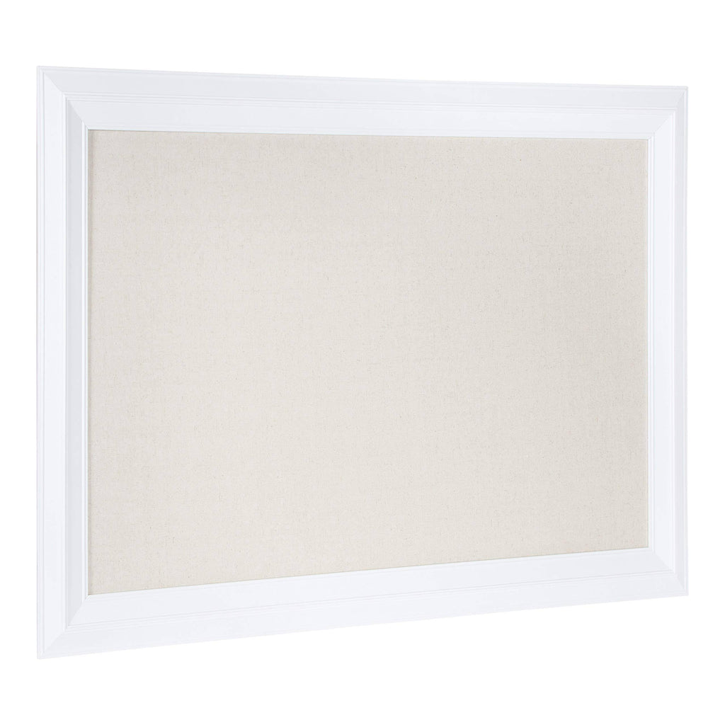 White Linen Fabric Bulletin Board for Wall N126