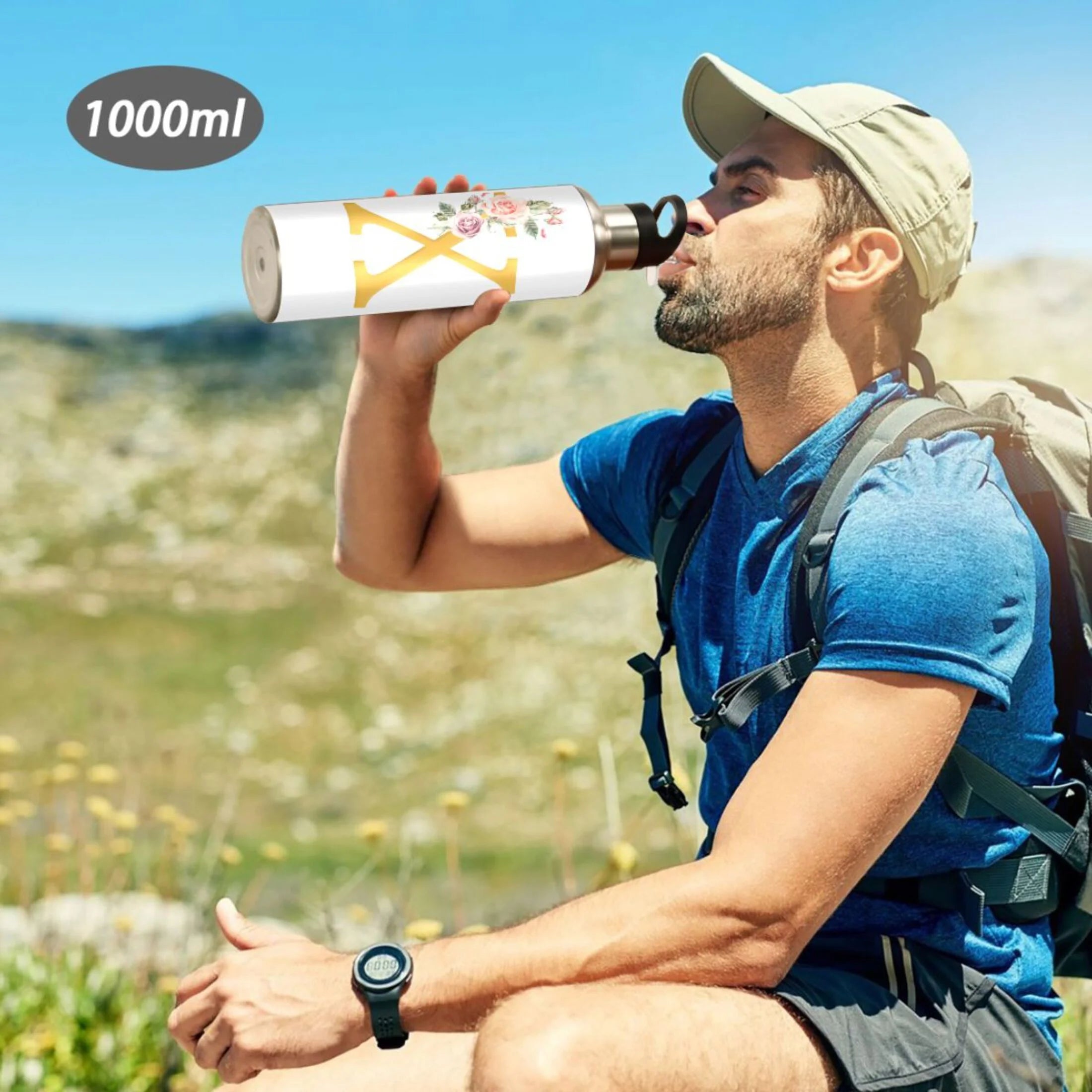 Stainless Steel Insulated Water Bottle with Straw Lid O601188