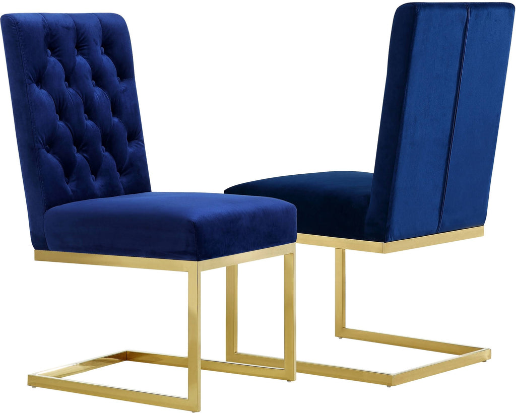 Navy Velvet Dining Chair, Set of 2 L723