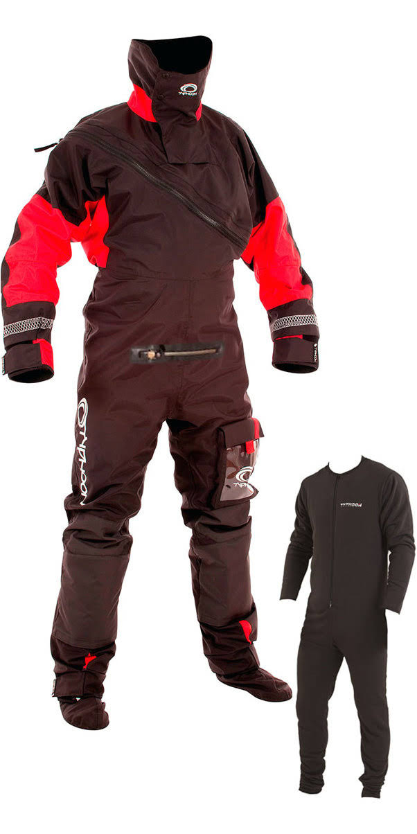 Black/Red Drysuit with Undersuit S719