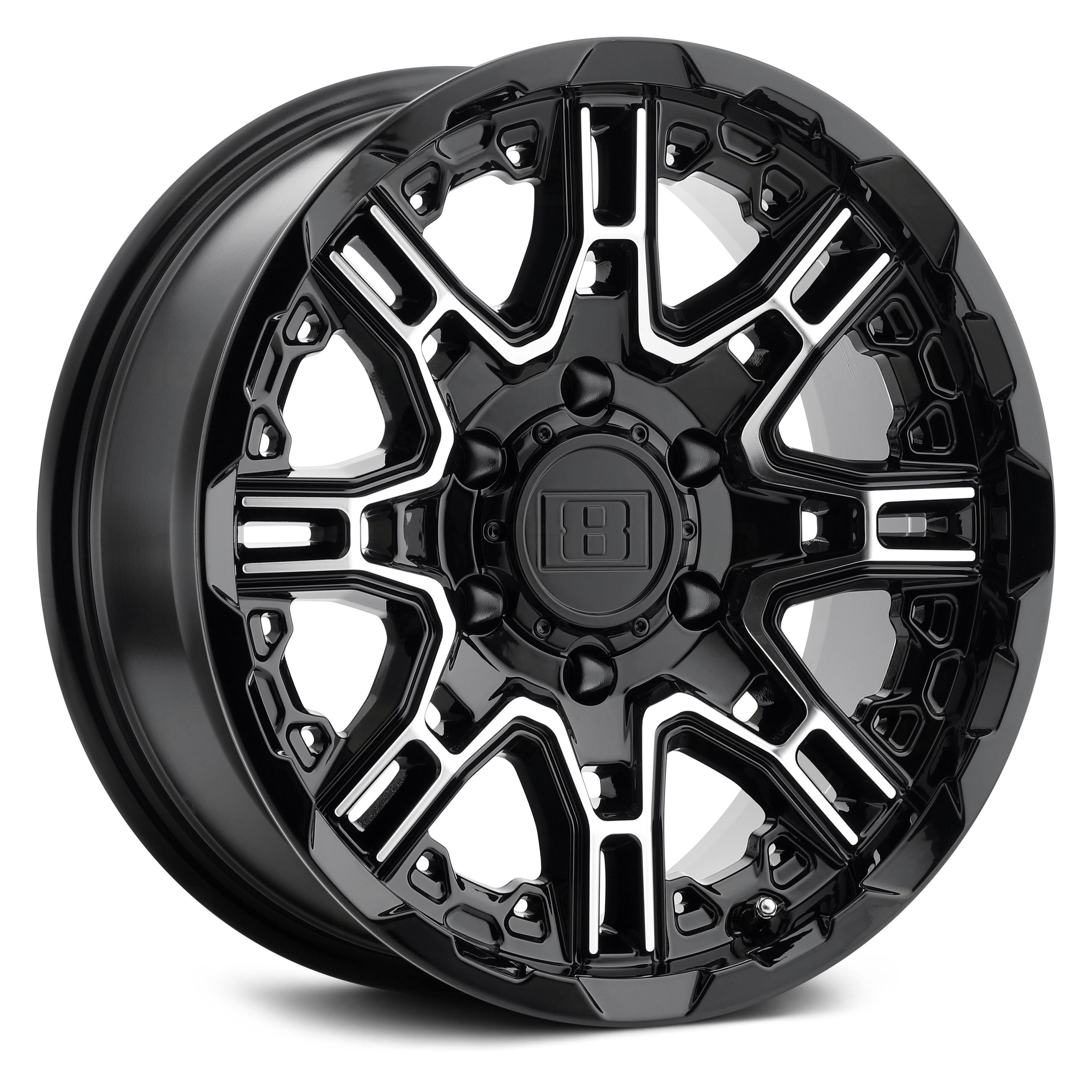22x10 6x139.7 -12mm Black Wheel J984