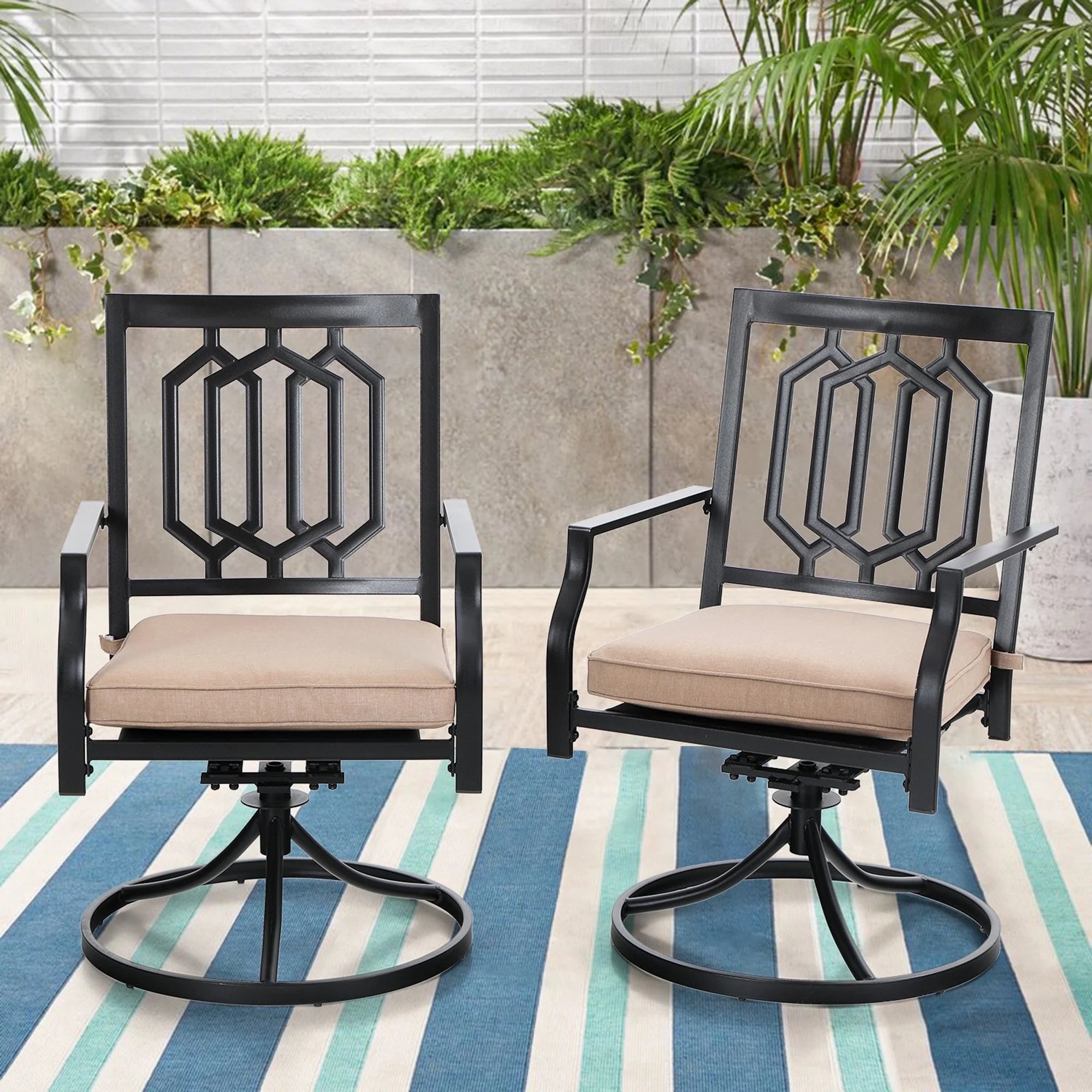 5-Piece Outdoor Patio Dining Set with Steel Frame Q841